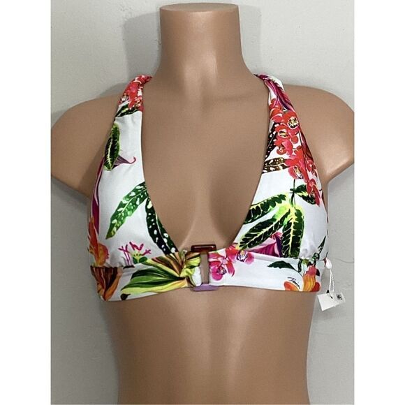 New. Trina Turk floral bikini top. Size 8 Retails $124 - Picture 2 of 9